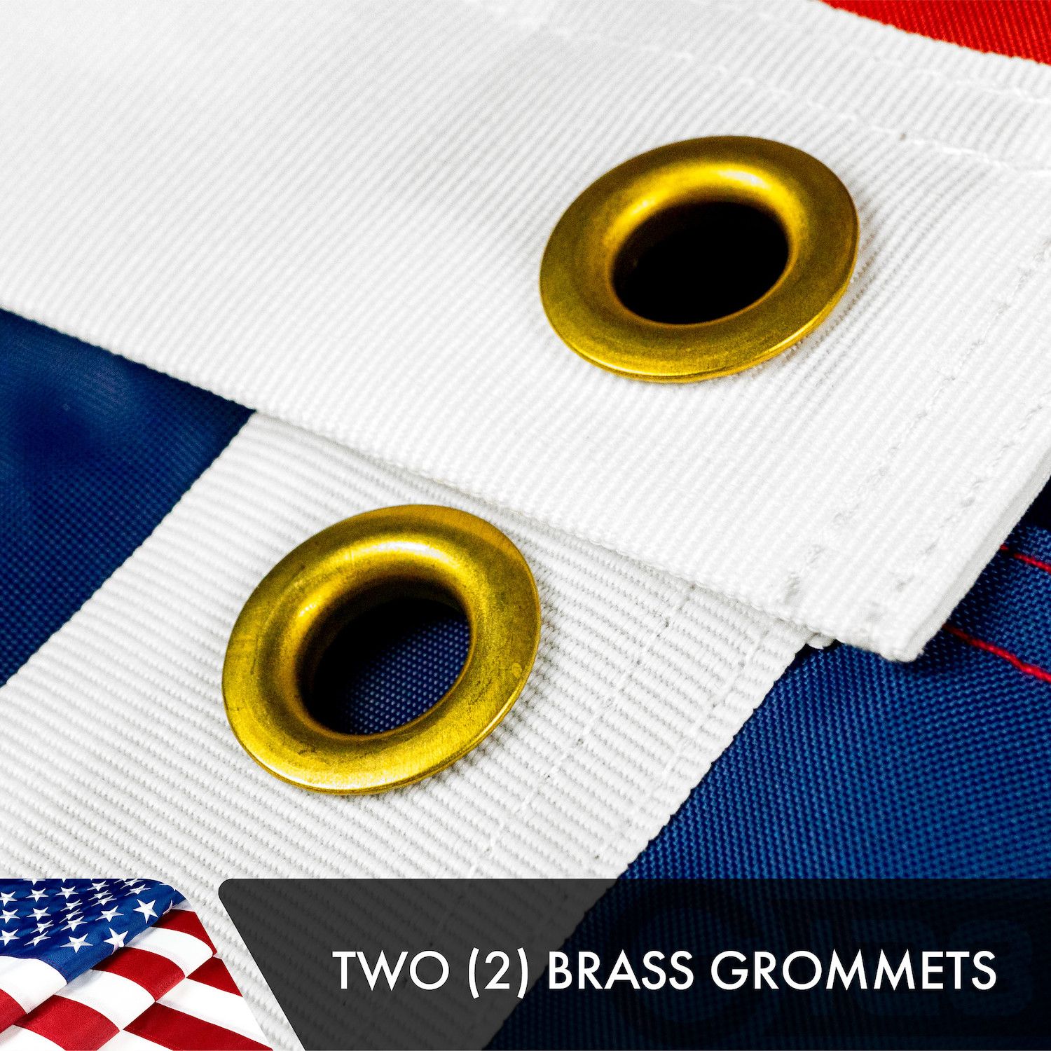 US-Flagge 2x3 Fuß – Gestickte Sterne, Genähte Streifen, Mit Messingösen, Für Innen & Außen
