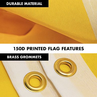 G128 Combo Set: Flag Pole 1PK AND Golden Yellow 150D 1PK