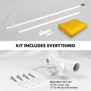 G128 Combo Set: Flag Pole 1PK AND Golden Yellow 150D 1PK