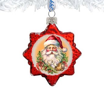 Welcome Santa Mercury Glass Christmas Ornaments by G. Debrekht - Christmas Santa Snowman Décor