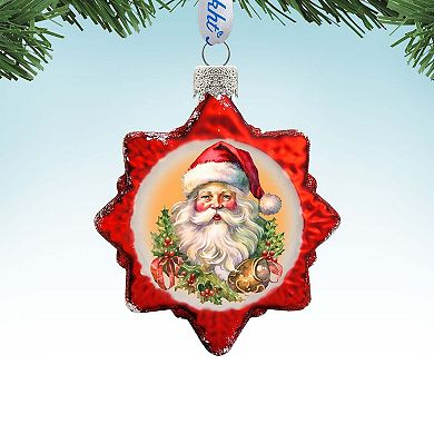 Welcome Santa Mercury Glass Christmas Ornaments by G. Debrekht - Christmas Santa Snowman Décor