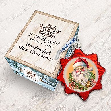 Welcome Santa Mercury Glass Christmas Ornaments by G. Debrekht - Christmas Santa Snowman Décor