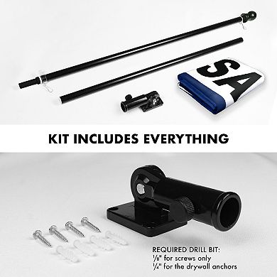 G128 Combo Set: Flag Pole Black + Bracket 1PK AND Sale 150D 1PK