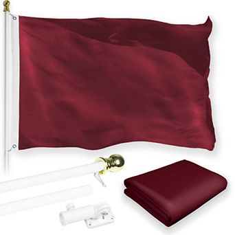 G128 Combo Set: Flag Pole 1 pk AND Burgundy 150D 1 pk