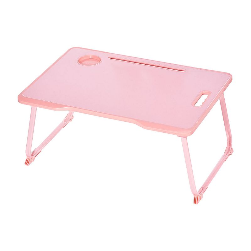 HearthSong Portable Folding Lap Desk with Storage Activity Tray - Pink