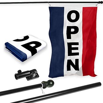 G128 Combo Set: Flag Pole Black + Bracket 1 pk AND OpenVertical 150D 1 pk
