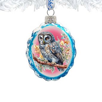 Gray Owl Mercury Glass Ornaments by G. Debrekht - Wildlife Holiday Décor