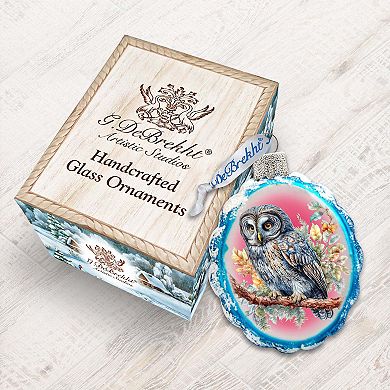 Gray Owl Mercury Glass Ornaments by G. Debrekht - Wildlife Holiday Décor