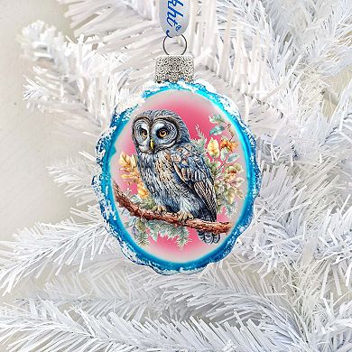 Gray Owl Mercury Glass Ornaments by G. Debrekht - Wildlife Holiday Décor