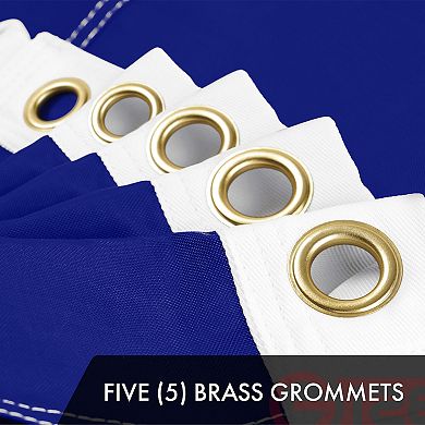 G128 Texas 10x15 Ft Embroidered Polyester Flag, Brass Grommets