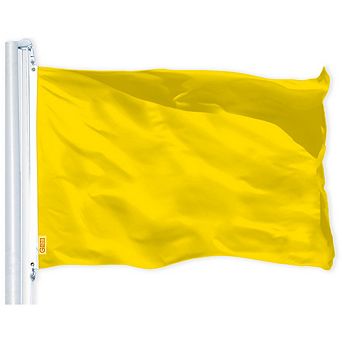 G128 Yellow 150D 2.5x4 Ft Printed Polyester Flag