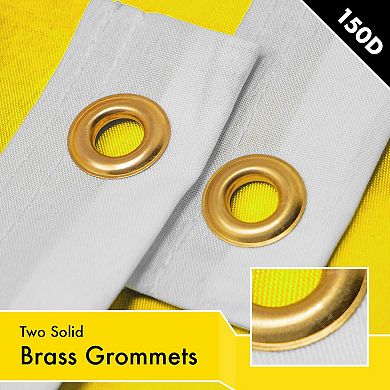 G128 Yellow 150D 2.5x4 Ft Printed Polyester Flag
