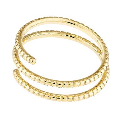 Color Romance 14k Gold Textured Wire Wrap Ring