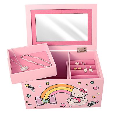 Sanrio Hello Kitty Wooden Jewelry Box with Tray