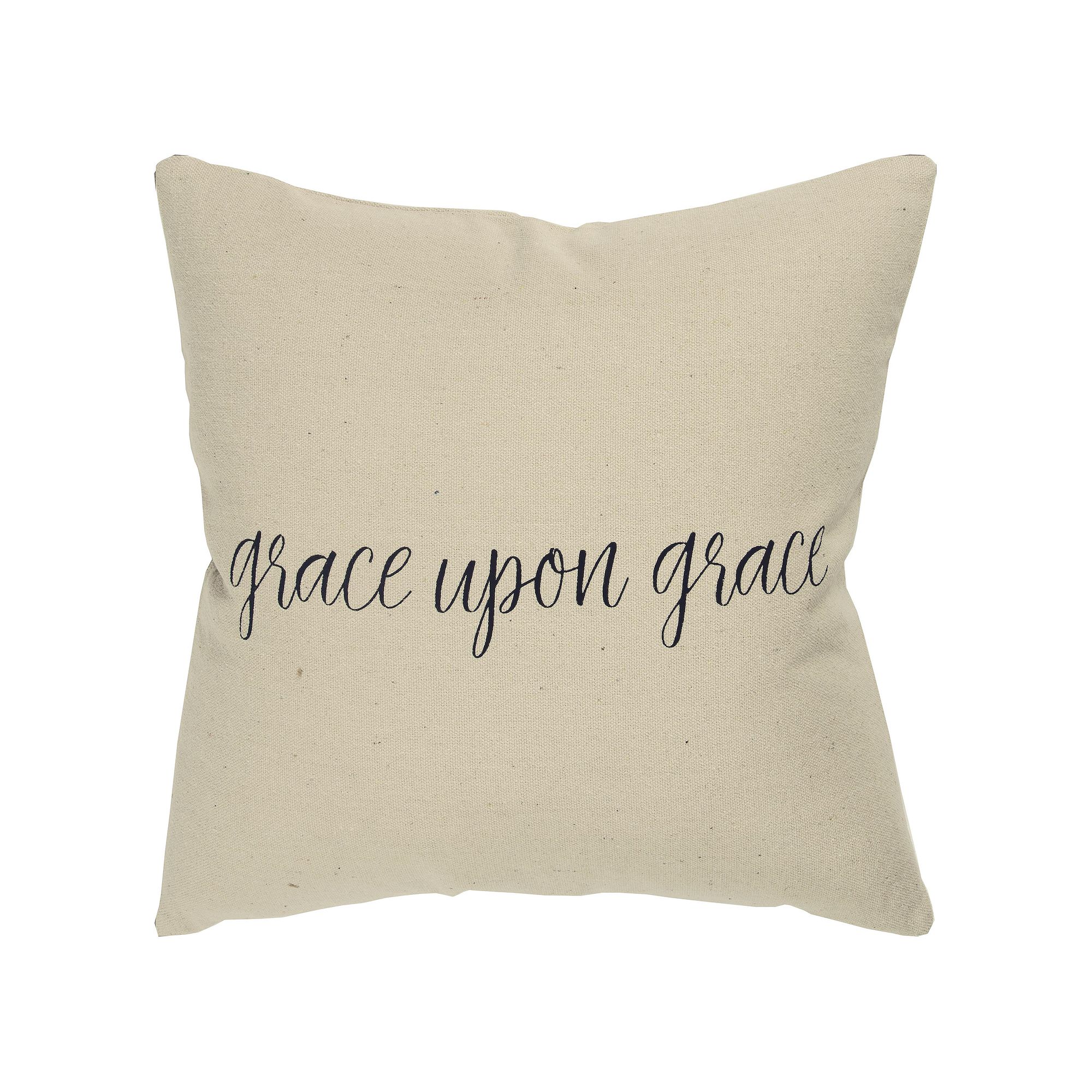 Rizzy Home Inked Collection Bill 20x20 Down Throw Pillow, Natural