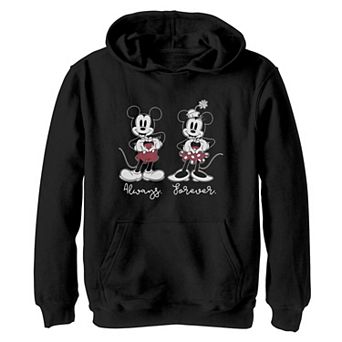 Disney's Mickey Mouse Girls 7-16 Mickey & Minnie Mouse Always Forever Hoodie