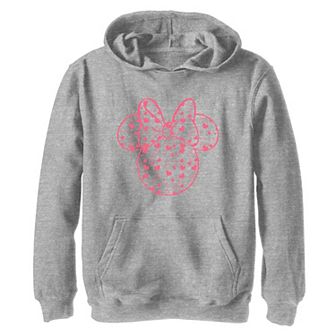 Disney's Mickey and Friends Girls 7-16 Minnie Valentine's Day Heart Fill Graphic Hoodie