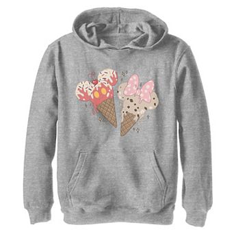 Disney's Mickey Mouse And Minnie Mouse Ice Cream Cones Girls 7-16 Graphic Hoodie