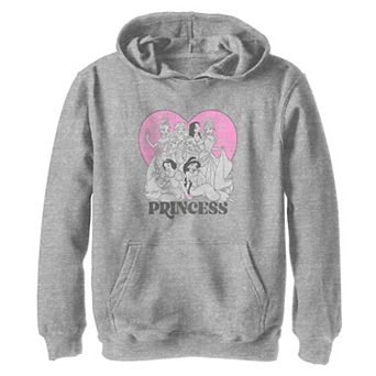 Disney Princesses Girls 7-16 Princess Heart Group Shot Graphic Hoodie