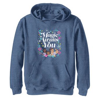Disney's Encanto Girls 7-16 Mirabel, Isabela & Luisa Magic Awaits You Graphic Hoodie
