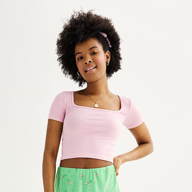 Juniors' SO® Cropped Tee