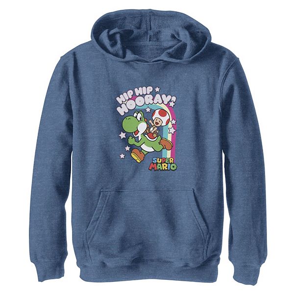 Girls 7-16 Super Mario Bros Yoshi And Toad Hooray Graphic Hoodie