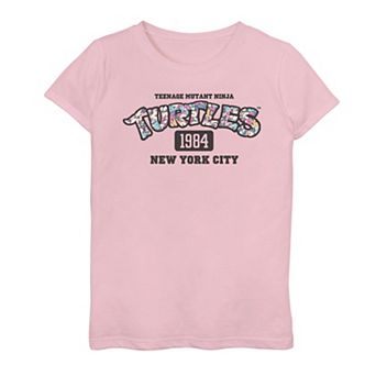 Girls Teenage Mutant Ninja Turtles Flower Turtles Logo Graphic Tee