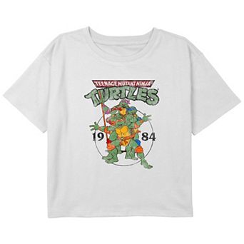 Girls Teenage Mutant Ninja Turtles Classic 1984 Boxy Crop Graphic Tee