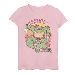 Girl's Teenage Mutant Ninja Turtles Distressed Raphael In Action T