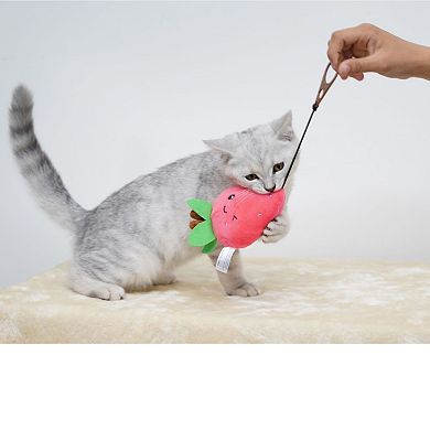PetPals Straw-Lady Interactive Crinkle Cat Toy