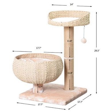 PETPALS GROUP Cozy V2 Handwoven Cat Tree