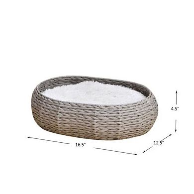 PETPALS GROUP Buttercup Boho Handwoven Round Pet Bed