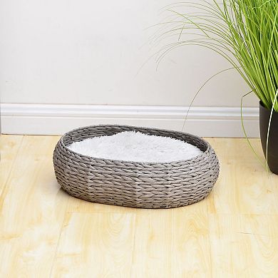 PETPALS GROUP Buttercup Boho Handwoven Round Pet Bed