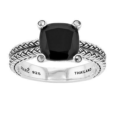 Onyx and marcasite ring store