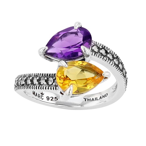 Lavish by TJM Sterling Silver Simulated Amethyst & Simulated
