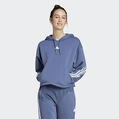 Womens adidas 3 stripe hoodie new arrivals