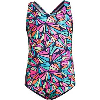 Girls 2-16 Lands' End Chlorine Resistant One Piece Scoopneck Swimsuit