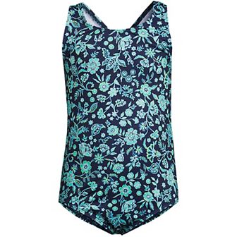 Girls 2-16 Lands' End Chlorine Resistant One Piece Scoopneck Swimsuit