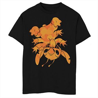 Disney's Lilo & Stitch Boys Pumpkin Print Stitch Tee
