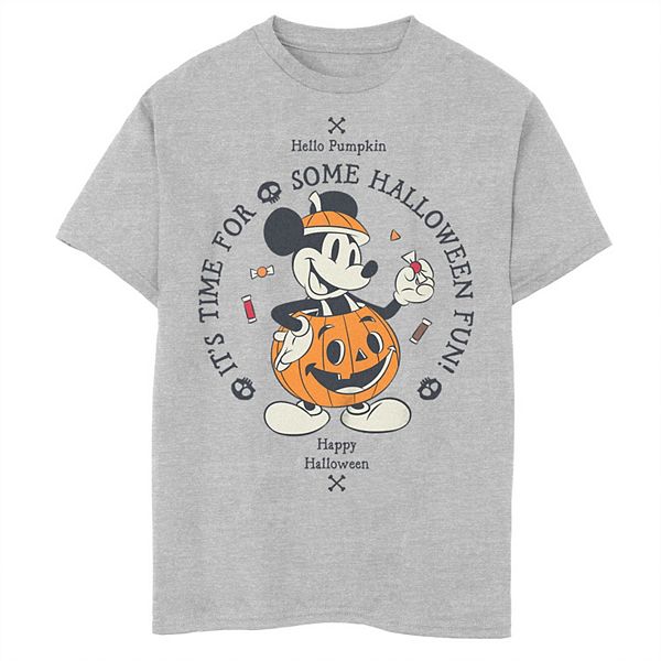 Disney's Mickey Mouse Boys Pumpkin Costume Halloween Fun Tee