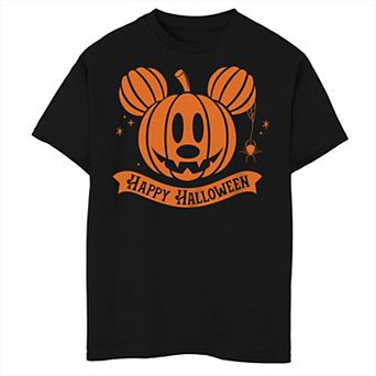 Boys 8-20 Disney's Mickey Mouse Boys Pumpkin Head Happy Halloween Banner Tee