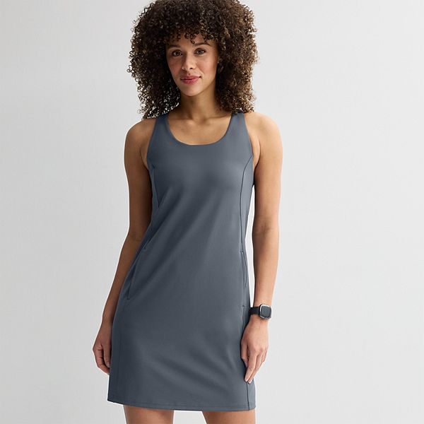 Women's Tek Gear® Ultrastretch Dress with Built-In Bra - Heritage Gray (X SMALL)