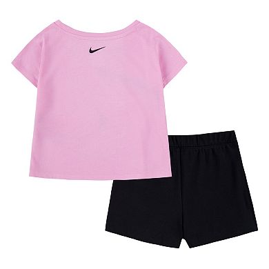 Baby & Toddler Girls Nike Skort and Swoosh Logo T-shirt Set