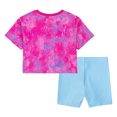 Toddler Girls Nike Boxy Graphic Tee and Biker Shorts Set