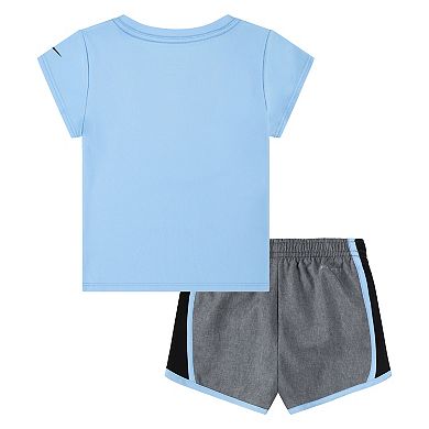Toddler Girls Nike Dri-FIT "Love To Play" Graphic Tee and Shorts Set
