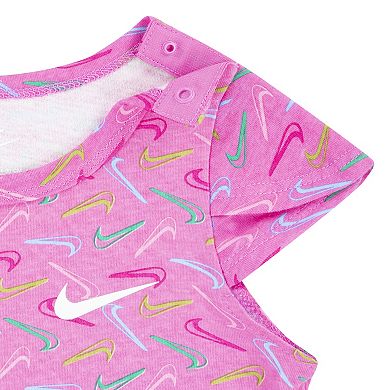Baby Girls Nike Swoosh Logo Romper