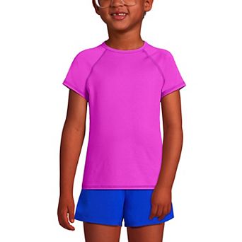 Girls 2-16 Lands' End Short Sleeve UPF 50 Rash Guard Swim Shirt