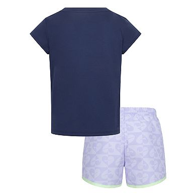 Girls 4-6x Nike Dri-FIT Sweet Swoosh Sprinter Graphic Tee & Shorts Set