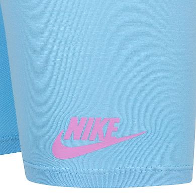 Girls 4-6x Nike Printed Boxy Graphic Tee & Biker Shorts Set