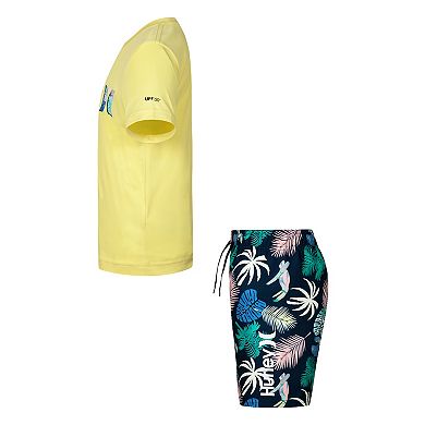 Boys 4-20 Hurley Tropical Swim H2O-Dri UPF Top & Trunks Set